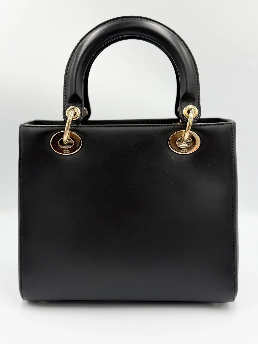 Christian Dior Limited Edition Black Lady Dior With Cannage Pockets